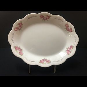 Vintage shabby chic ironstone platter